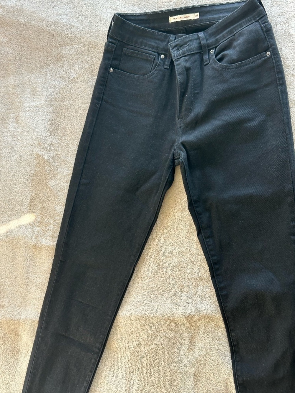 Levi's 721 High Rise Skinny Jeans Washed Black Size 27 / 4